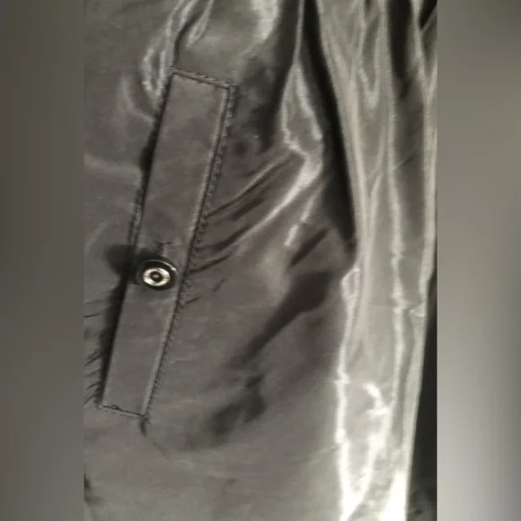 Tory Burch Shimmering Black Taffeta A-Line Skirt Size 4 - Picture 7 of 11